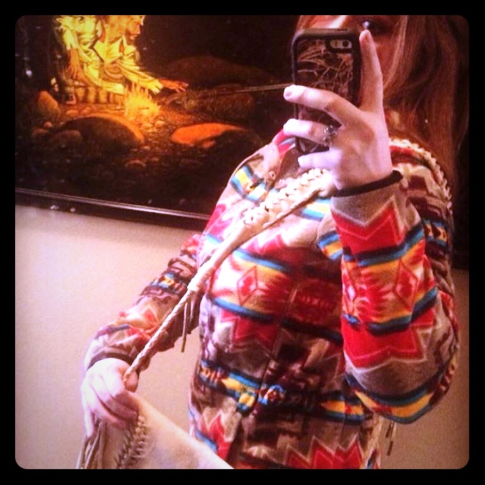 Aztec fleece pullover
